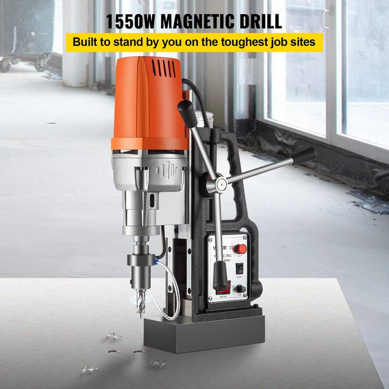 Prensa Magnética para Taladro MD50 de 1680 watts 300 RPM de Velocidad de Husillo Sistema de Taladrado Magnético Eléctrico con Diámetro de Taladrado de 2 pulgadas - CLZMD500000000001V1