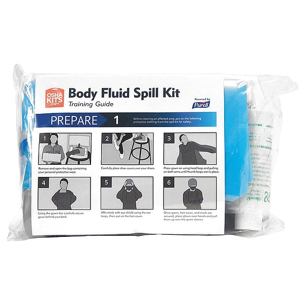 Purell Spill Kit Refill, 1 gal Volume Absorbed per Kit, 2 gal Capacity, Bag, Clear, 11 - 3841-16-RFL