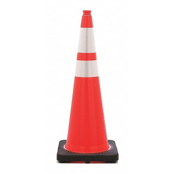Zoro Select Traffic Cone, Night or High Speed Roadway (45 mph or higher), 12 lb, Reflective, 36 in H, Orange - RS90055CT3M64