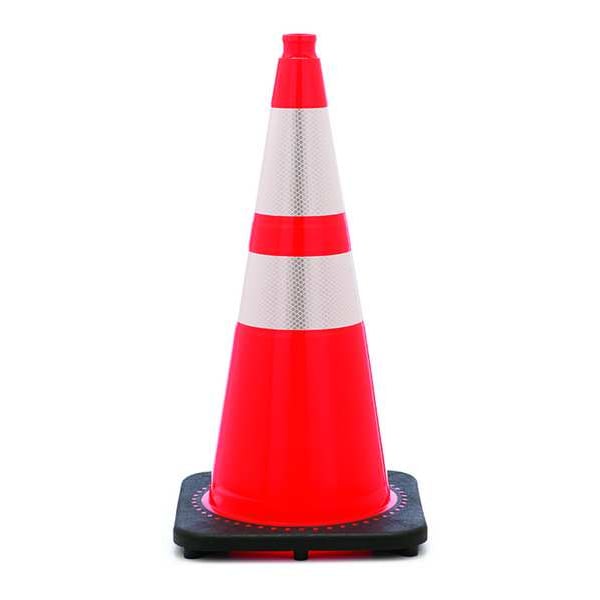Zoro Select Traffic Cone, Night or High Speed Roadway (45 mph or higher), 7 lb, Reflective, 28 in Height, Orange - RS70032CT3M64