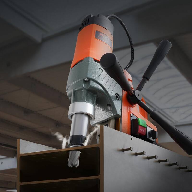 VEVOR Taladro Magnético, 1450 Watts, 2 pulgadas de diámetro de perforación, 12800 N, taladro magnético eléctrico portátil con prensa de taladro de 800 RPM - CLZTJJTJ650MMGTUOV1-0904
