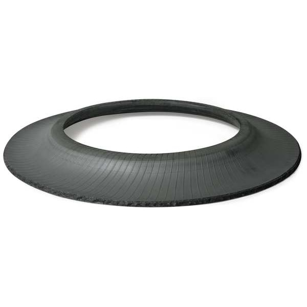 Zoro Select Channelizer Drum Base, Rubber, 3 in Height, 32 in Length, 22.5 lb, Black - 03-750-TRG