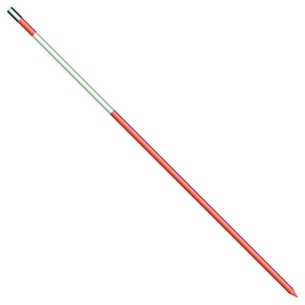 Zoro Select Driveway Marker, Fiberglass, 48 in Height, Reflective Post Only, Hi-Vis Orange, Pack of 10 - 665-10