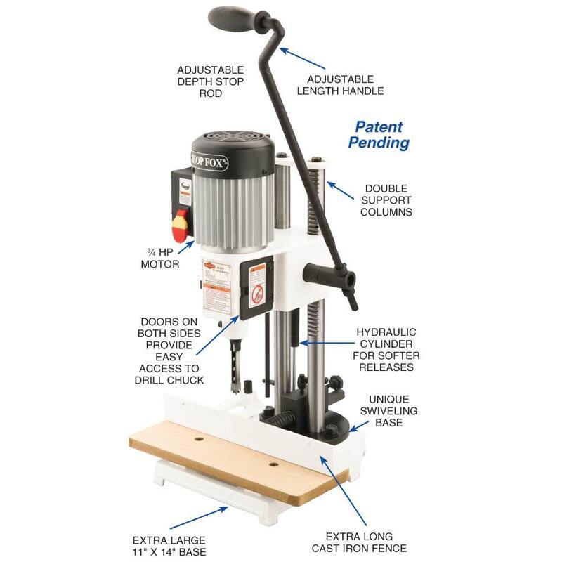 Máquina para cortar mortajas de alta resistencia de 3/4 HP de Shop Fox - W1671