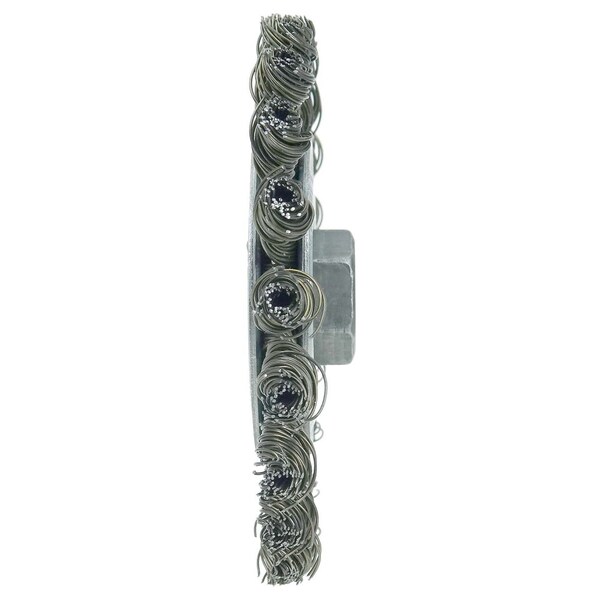 Weiler Wolverine 4"Wire Wheel, Cable Twist, .020" Steel Fill, 5/8"-11 UNC - 36255