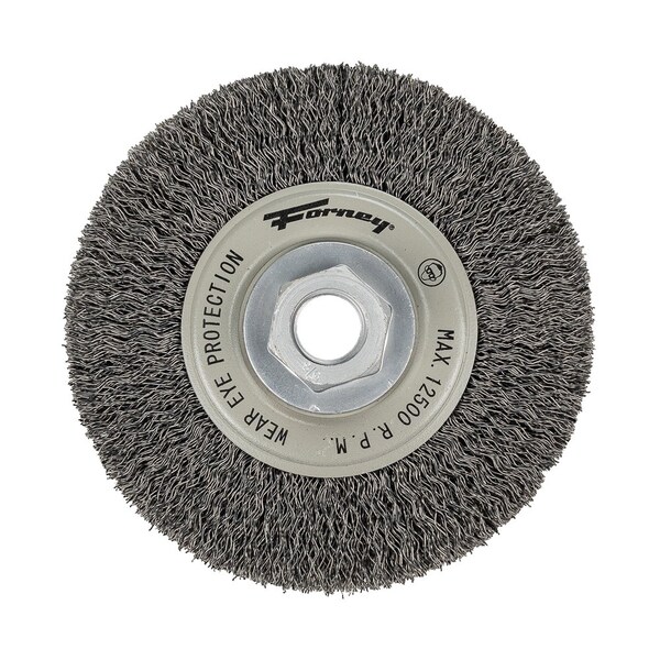 Forney Command PRO Wire Wheel, Crimped, 4-1/2 in x .014 in x 5/8 in-11 - 72819