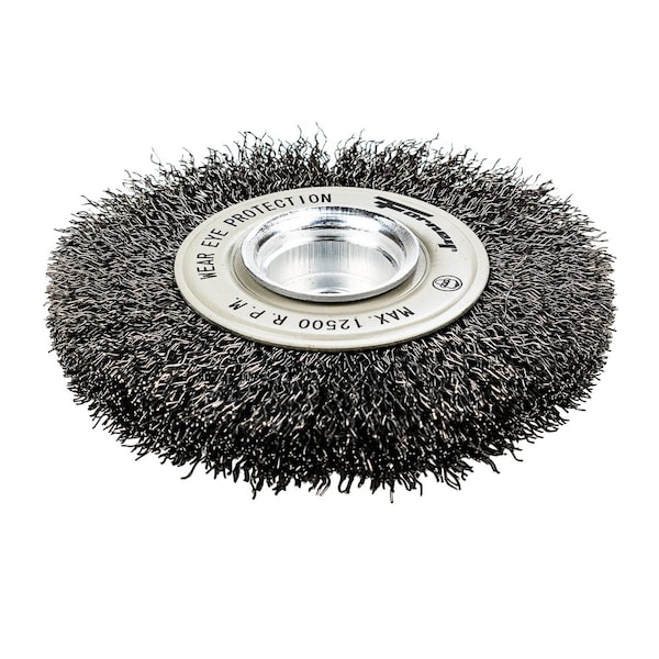 Forney Command PRO Wire Wheel, Crimped, 4-1/2 in x .014 in x 5/8 in-11 - 72819