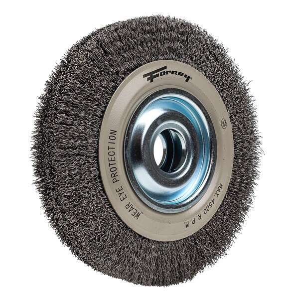 Forney Command PRO Wire Wheel, Crimped, 8 in x .014 in x 1/2 in - 5/8 in - 72897