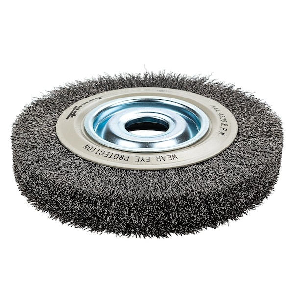 Forney Command PRO Wire Wheel, Crimped, 8 in x .014 in x 1/2 in - 5/8 in - 72897