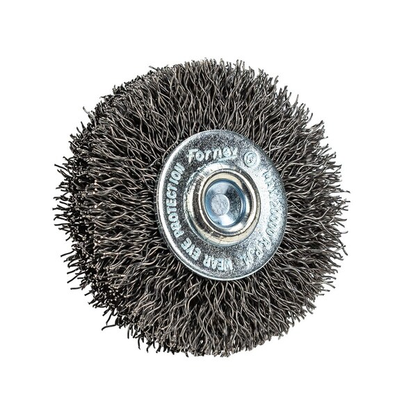 Forney Command PRO Wire Wheel Crimped, 2 in x .014 in x 1/4 in Shank, Bulk - 72252