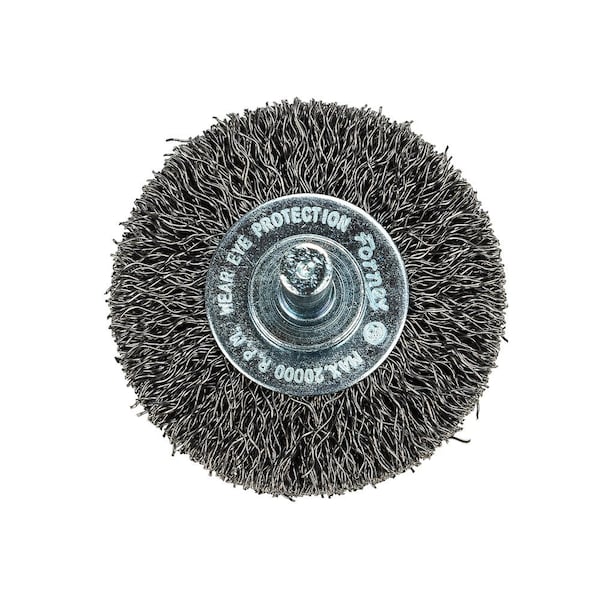 Forney Command PRO Wire Wheel Crimped, 2 in x .014 in x 1/4 in Shank, Bulk - 72252