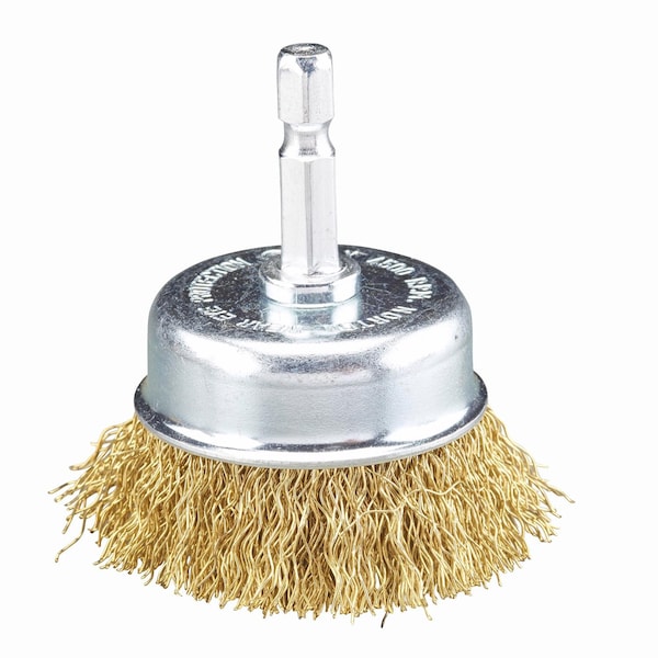Norton Abrasives Norton Clipper 3 in. Crimped Wire Cup Brush Brass 4500 rpm 1 pc - 70184609152