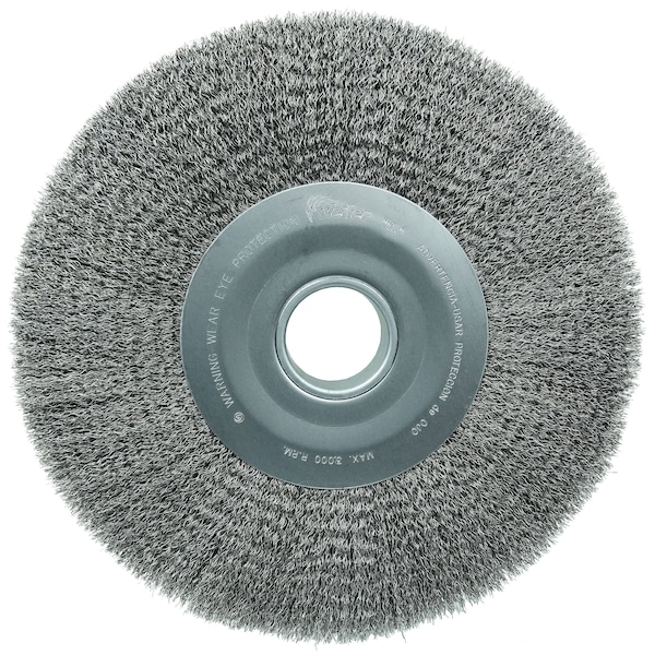 Weiler 12" Wide Face Crimped Wire Wheel .0118" Steel Fill 2" Arbor Hole - 3220