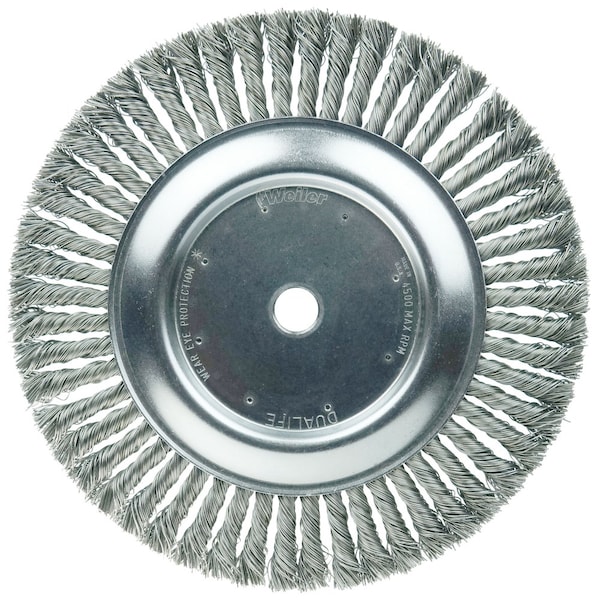 Weiler 10" Cable Twist Knot Wire Wheel, .023" Steel Fill, 3/4" Arbor Hole - 8878