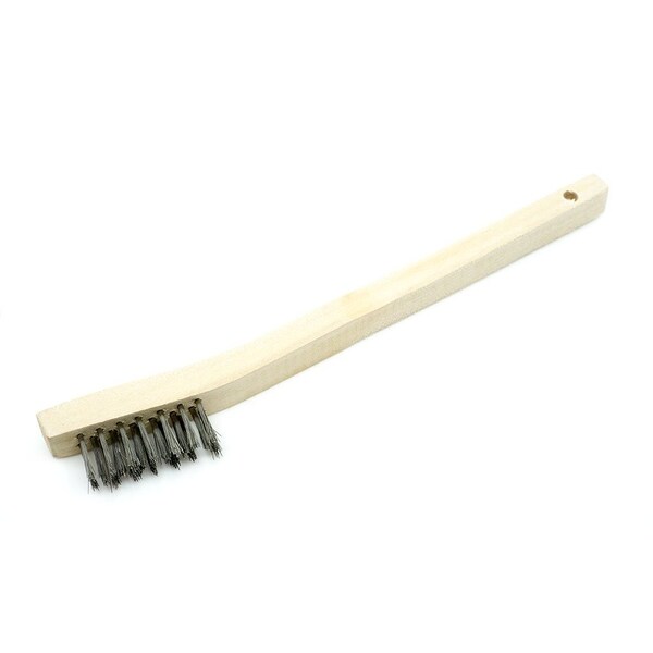 Continental Abrasives 3x7 Wood Handle Stainless Steel Scratch Brush - W8-0305