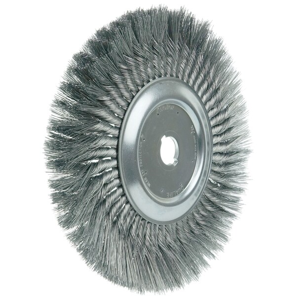 Weiler 12" Standard Twist Knot Wire Wheel .016" Steel Fill 1-1/4" Arbor Hole - 8219