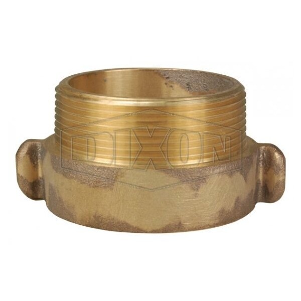 Dixon Rocker Lug Hydrant Adapter, 2 x 2-1/2 in Nominal, Female NH NST x Male NH NST End Style, Brass, Dome - RHA2025F
