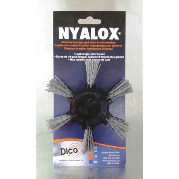 Nyalox By Dico Nyalox Flap Brush, 80 Grit, Gray, 4" - 7200033