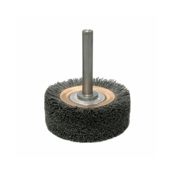Nylox Bore-Rx Wheel Brush, Crosshole, 3 in Brush Dia, 1 in Face W, Crimped/Round Filament/Wire Type, 0.043 - 86151