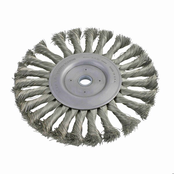 Brush Research Manufacturing BRM, 8" Knotted Wire Wheel, .016 SS, 3/4 - BTS8S16E