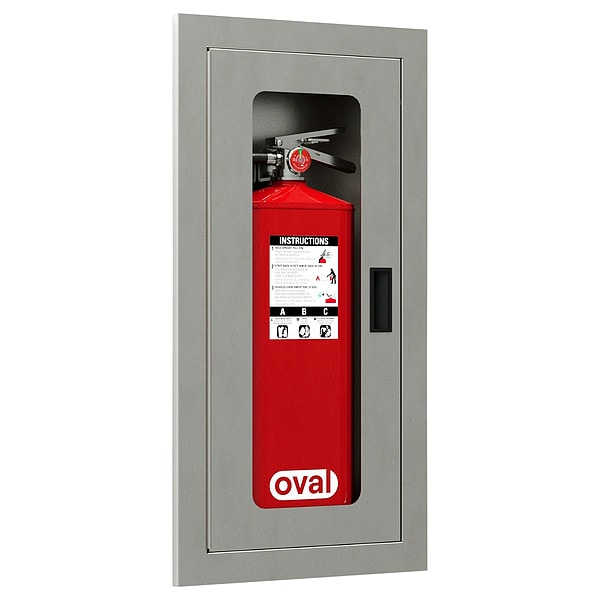 Oval Fire Extinguisher Cabinet, 31.125" O.H - CRSS-040100