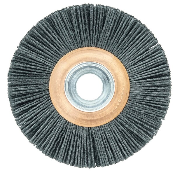 Weiler Burr-Rx 4" Narrow Face Wheel, .055/80CG Crimped Fill, 5/8"-1/2" - 31290