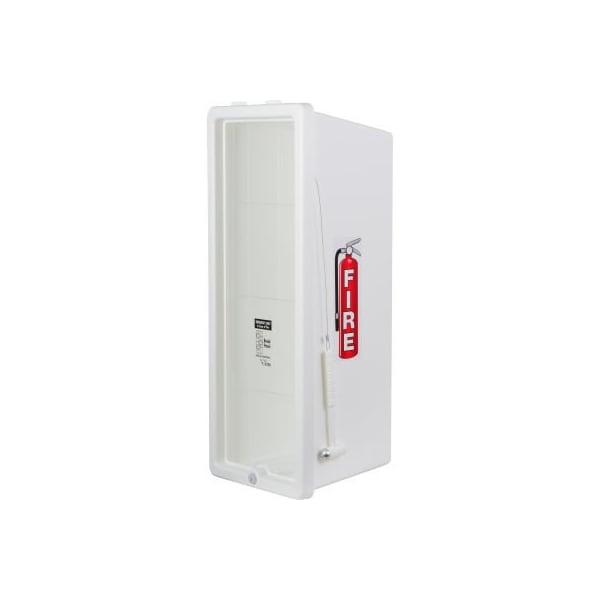 Cato Cato Chief Plastic Fire Extinguisher Cabinet, Fits 5 Lbs. Extinguisher, White - 10501-H