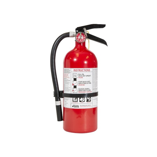 Kidde Kidde Pro 210 4 lb Fire Extinguisher For Home/Workshops US Coast Guard Agency Approval - 21005779