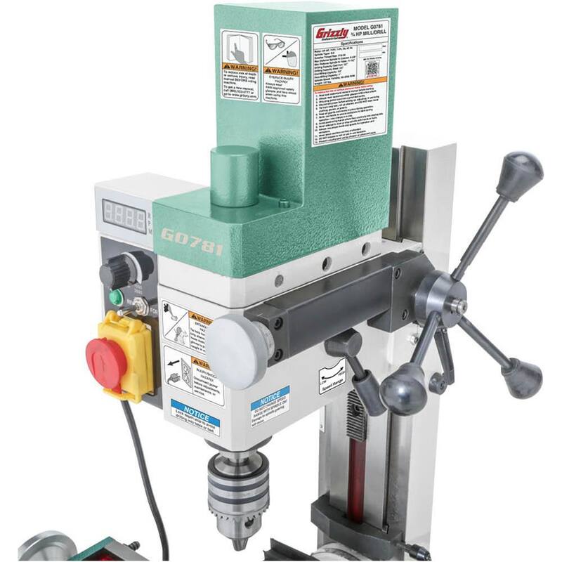 Grizzly Industrial 4 in. x 18 in. 3/4 HP Torno/Fresadora - G0781