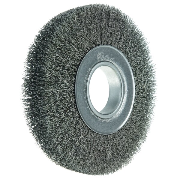 Weiler 7" Wide Face Crimped Wire Wheel .0118" Steel Fill 2" Arbor Hole - 3090