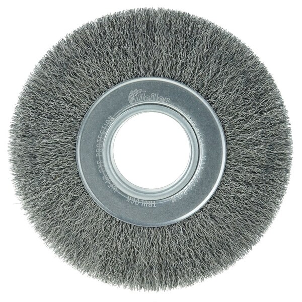 Weiler 7" Wide Face Crimped Wire Wheel .0118" Steel Fill 2" Arbor Hole - 3090