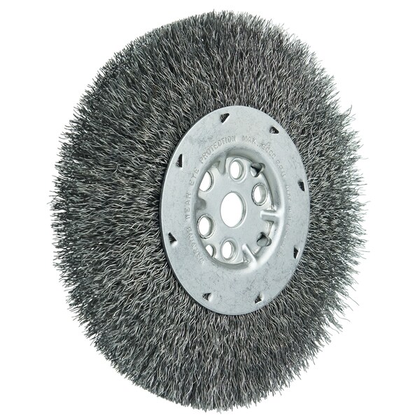 Weiler 7" Maximum Density Crimped , .014" Steel Fill, 5/8"-1/2" Arbor Hole - 1511