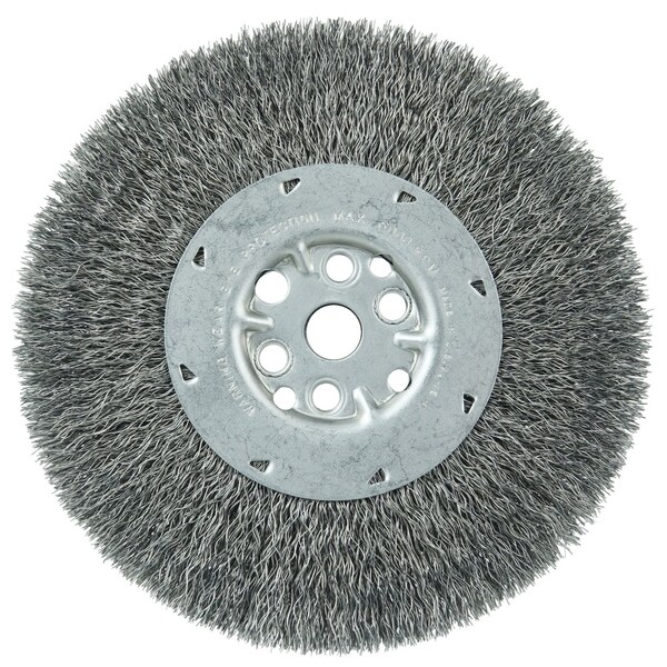 Weiler 7" Maximum Density Crimped , .014" Steel Fill, 5/8"-1/2" Arbor Hole - 1511