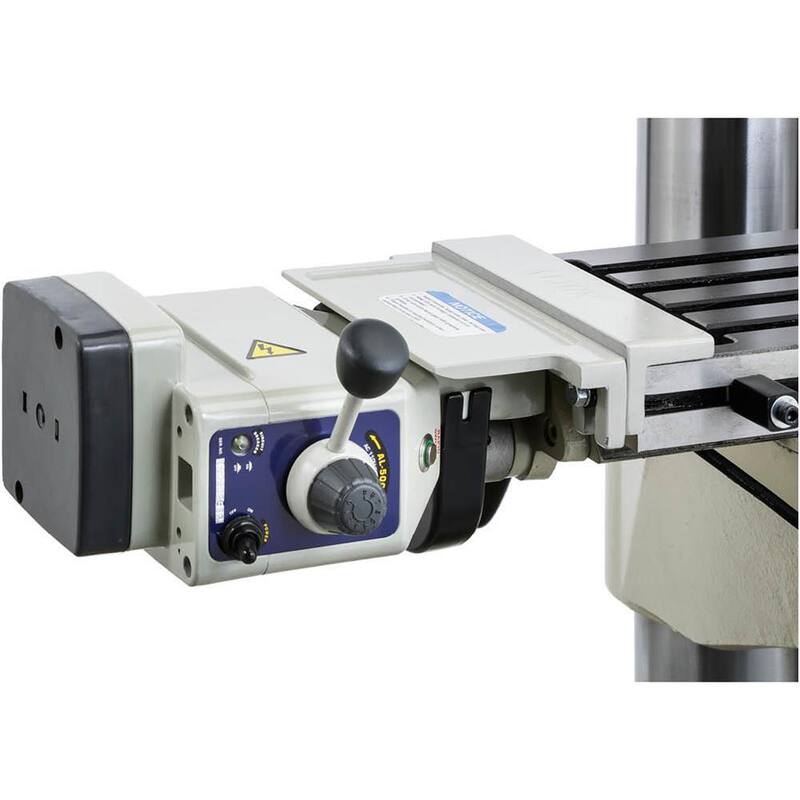 Prensa de taladro de engranaje de 20-3/4 pulgadas de Grizzly Industrial con capacidad de portabrocas de 1-9/16 pulgadas, mesa deslizante cruzada - G0808