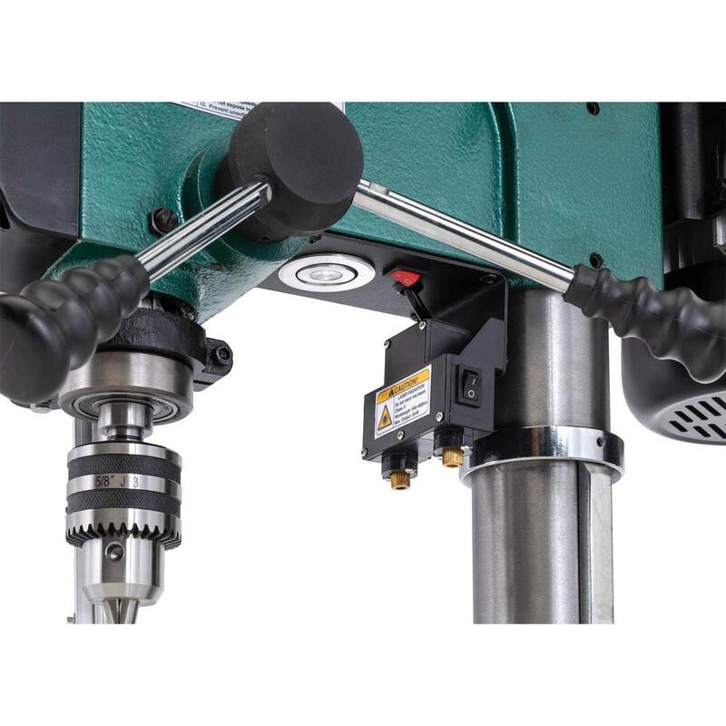 Prensa de taladro de piso de velocidad variable de 17 pulgadas con capacidad de mandril de 5/8 pulgadas - T33961