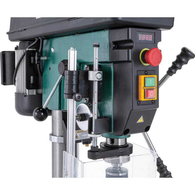 Prensa de taladro de piso de velocidad variable de 17 pulgadas con capacidad de mandril de 5/8 pulgadas - T33961