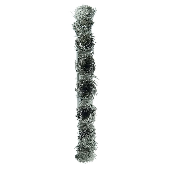 Weiler 6" Standard Twist Knot Wire Wheel, .016" Fill, 5/8"-1/2" Arbor Hole - 8345