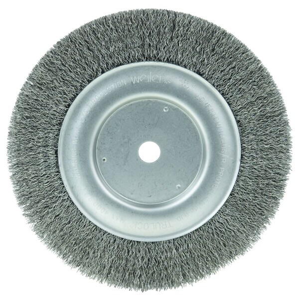 Weiler 8" Maximum Density Crimped Wire Wheel .014" Steel Fill 5/8" Arbor Hole - 1515