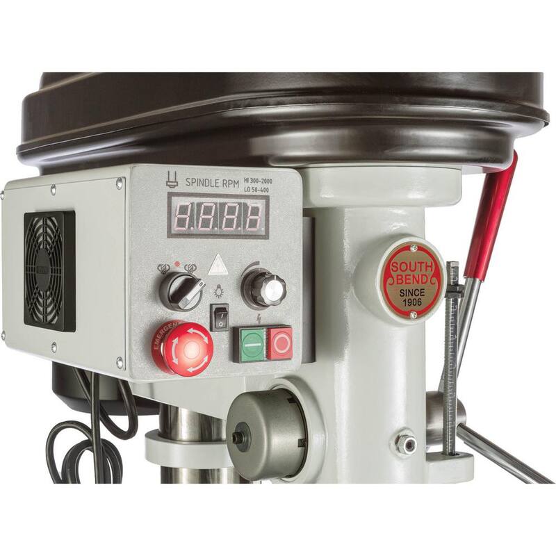 Prensa de taladro de piso de velocidad variable de 19-1/2 pulgadas con capacidad de mandril de 5/8 pulgadas - SB1125
