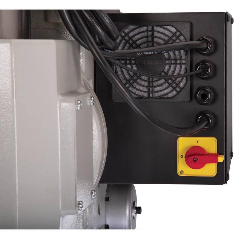 Prensa de taladro de engranaje de velocidad variable de 21 pulgadas con capacidad de mandril de 5/8 pulgadas y mesa deslizante transversal - SB1116 de Grizzly Industrial