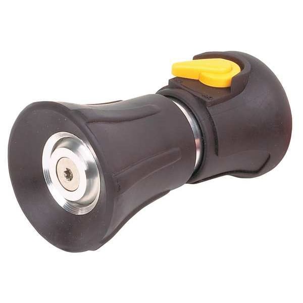Carrand Fire Hose Nozzle, Adjustable Spray Pattern, On/Off Switch, 3/4 in Inlet Size, GH Thread Type - 90051
