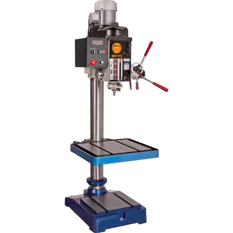 Prensa de taladro de velocidad variable de 21 pulgadas con capacidad de chuck de 5/8 pulgadas - SB1115 de Grizzly Industrial