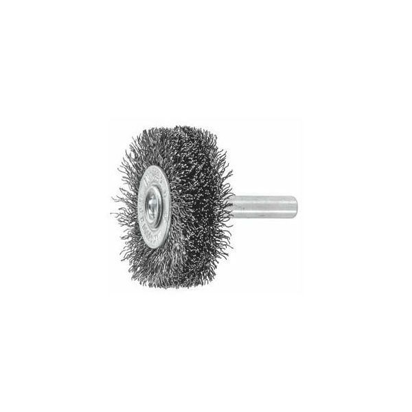 Holex Wheel Brush with Shank, 0.20 mm Steel Wire, 40 mm - 574150 40X10