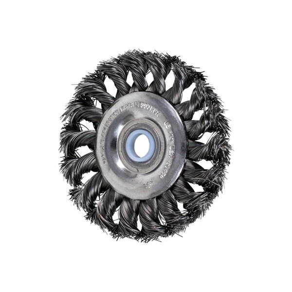 Pferd 3" Standard Twist Knot Wheel - .012 CS Wire, 1/2-3/8" A.H. - 81650