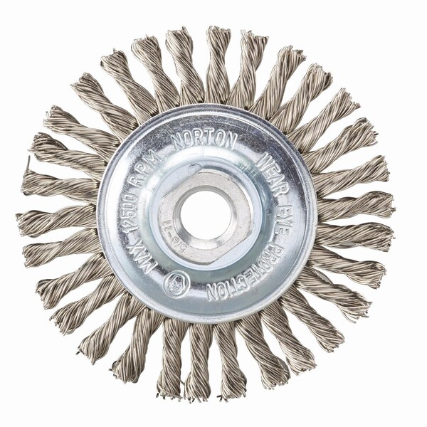 Norton Abrasives Norton Clipper 4 in. Knotted Wire Wheel Brush Stainless Steel 12500 rpm 1 pc - 70184609153
