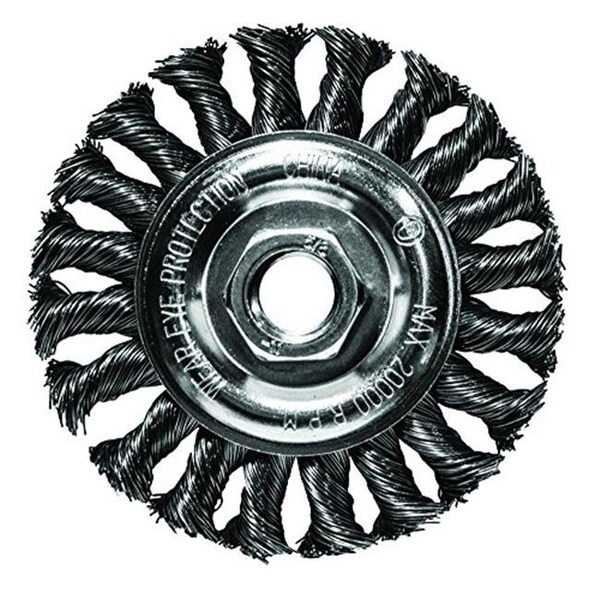 Century Drill & Tool Century Drill & Tool CY76049 4 x 0.63 x 11 in. Knotted Wire Wheel Brush - CY76049