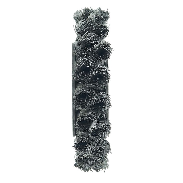 Weiler 3" Standard Twist Knot Wire Wheel, .0118" Steel Fill, 1/2"-3/8" - 9104