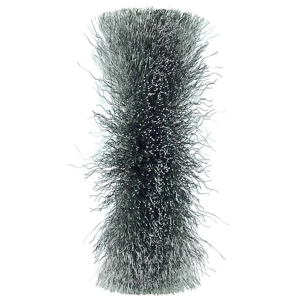 Weiler 3 In. Small Diameter Crimped Wire Wheel, .008 In. Steel Fill, 1/2 In. Arbor Hole, 1EA - WEI15543