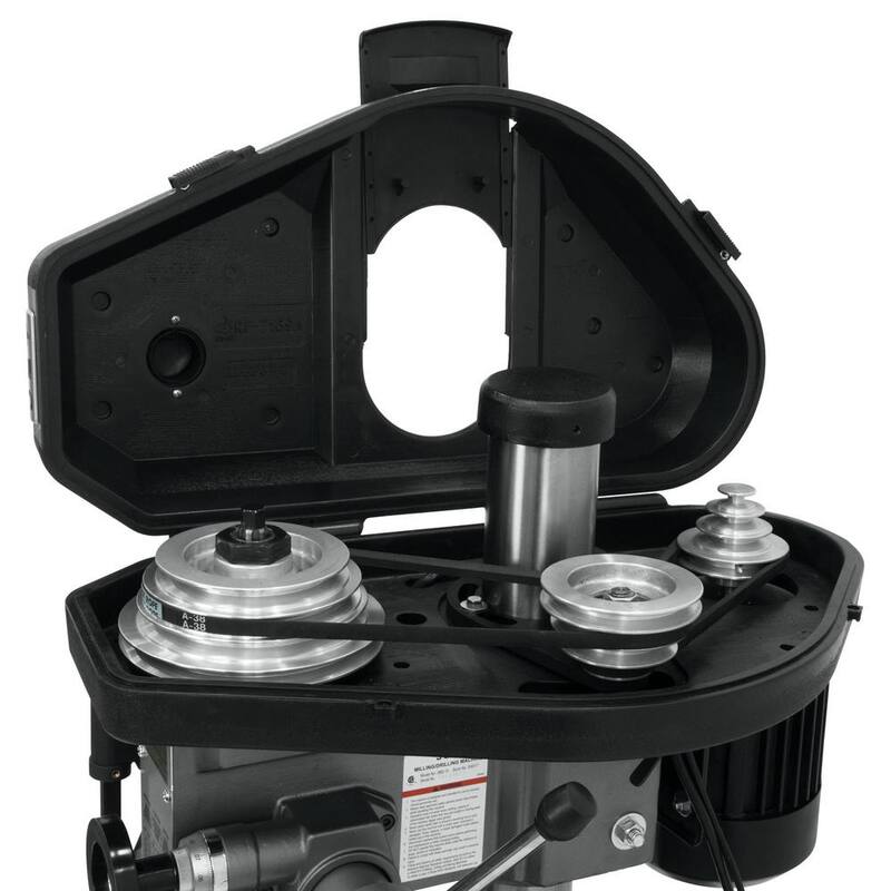 Máquina fresadora/taladradora de 1 HP Jet con cono R8 y luz de trabajo, 12 velocidades, 115 voltios, JMD-15 - 350017