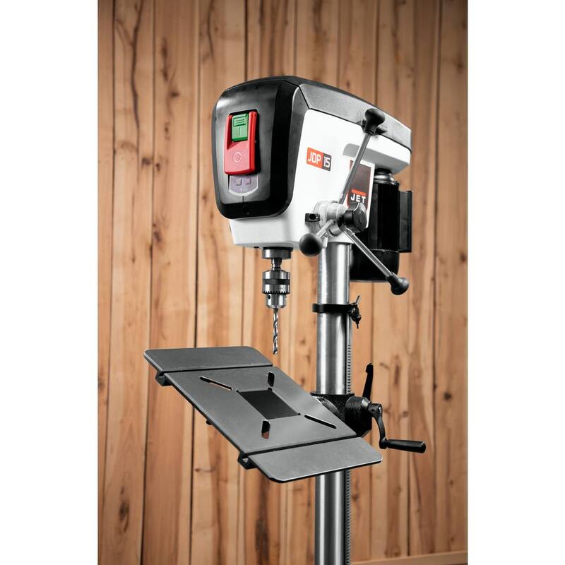 Prensa de taladro de banco Jet de 3/4 HP y 15 pulgadas con luz de trabajo LED, 16 velocidades, 115 voltios, JDP-15B - 716200